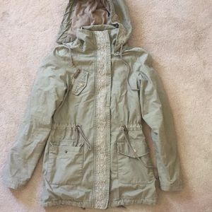 Billabong, green parka